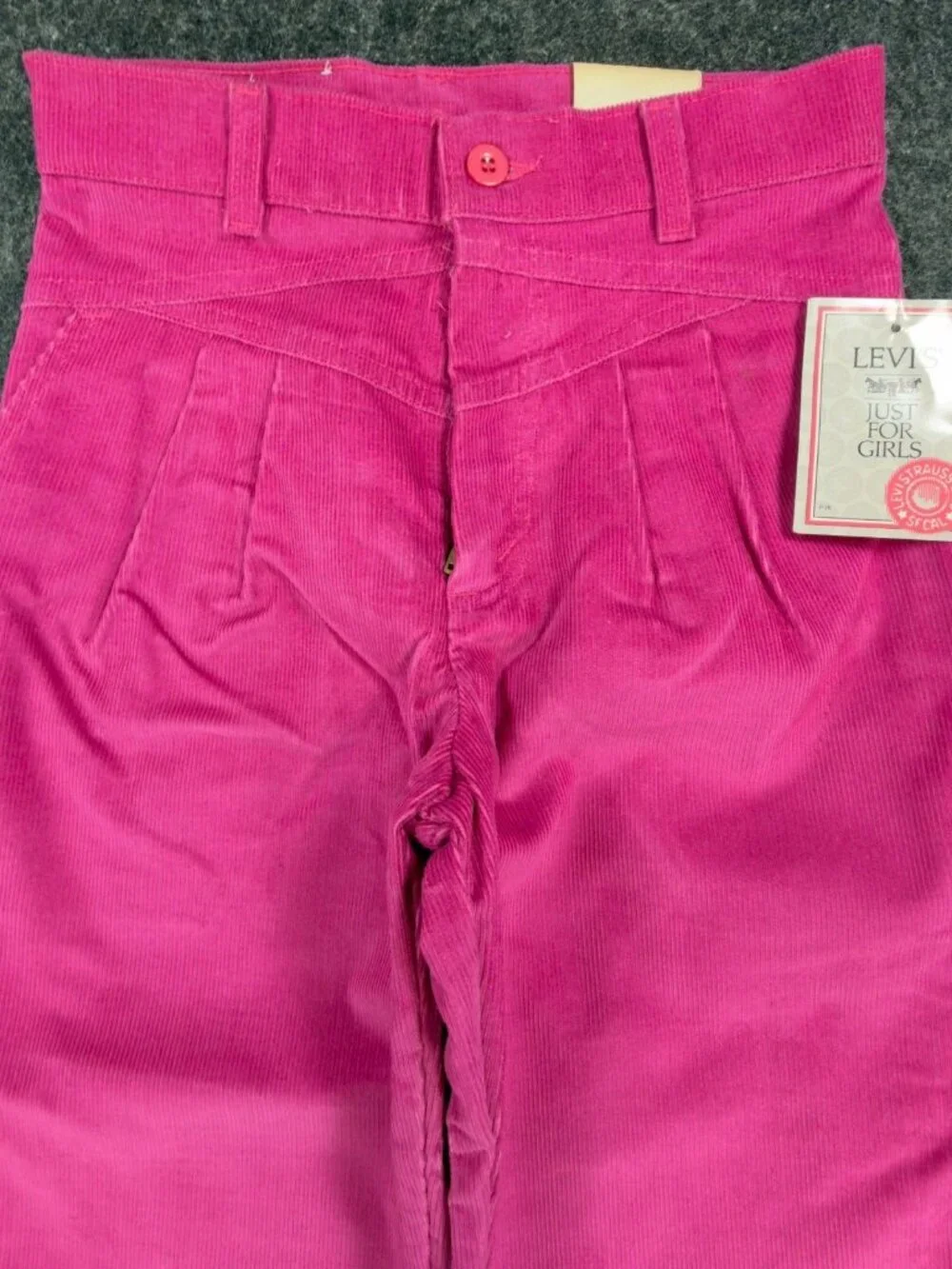 Levi's Corduroy Pants Girls 12 Pink Cotton Blend Regular Vintage 90s Made in USA